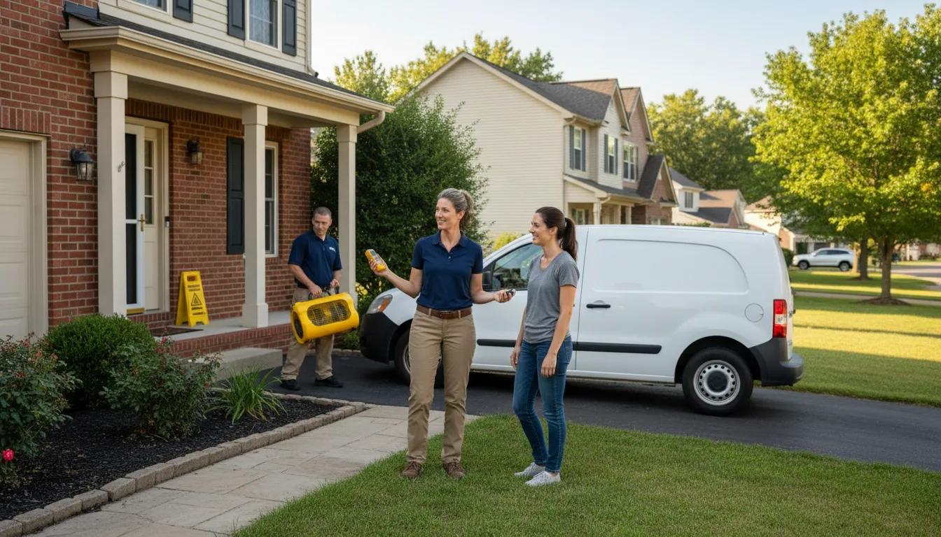 Residential water damage restoration in Taneyville, MO
